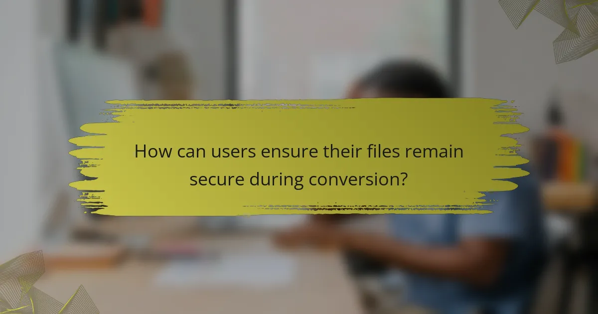 How can users ensure their files remain secure during conversion?