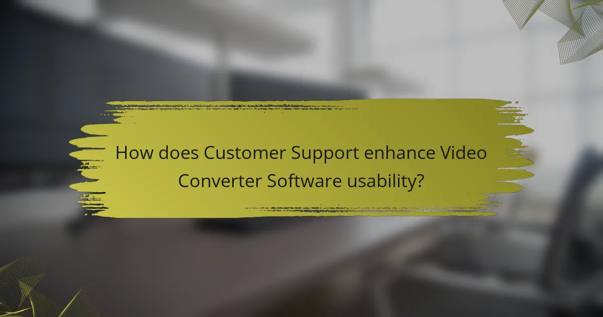 How does Customer Support enhance Video Converter Software usability?