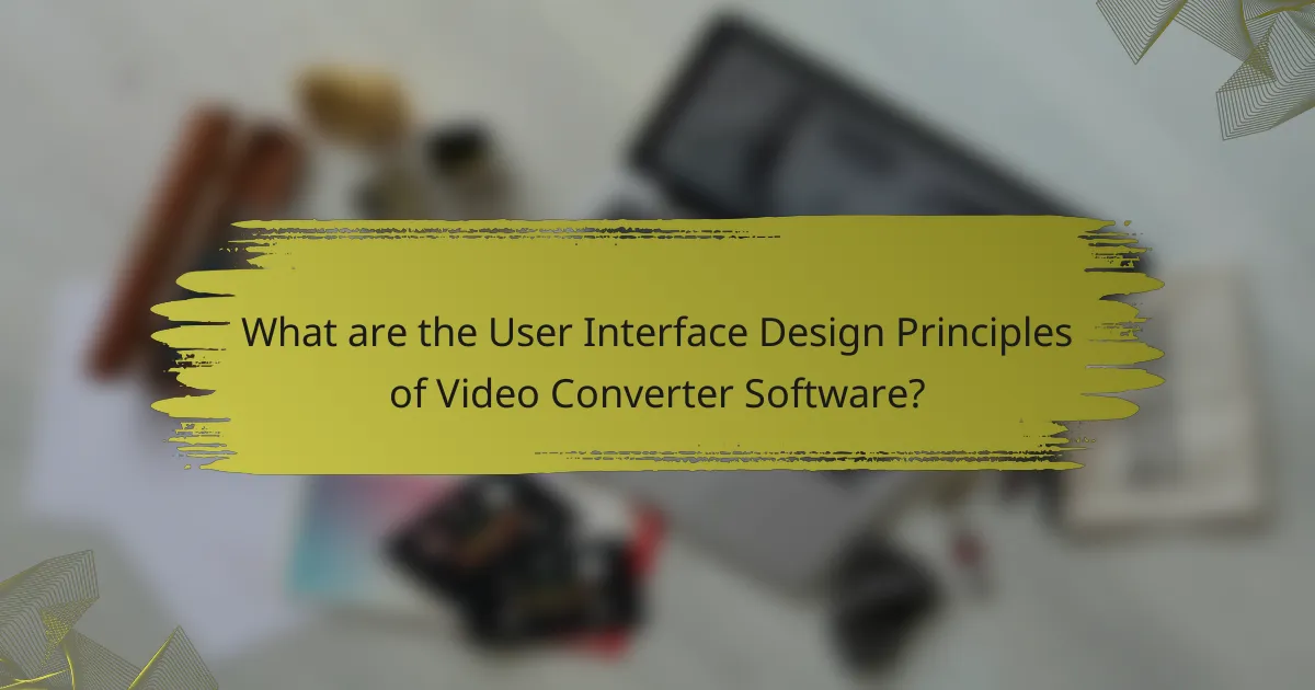 What are the User Interface Design Principles of Video Converter Software?