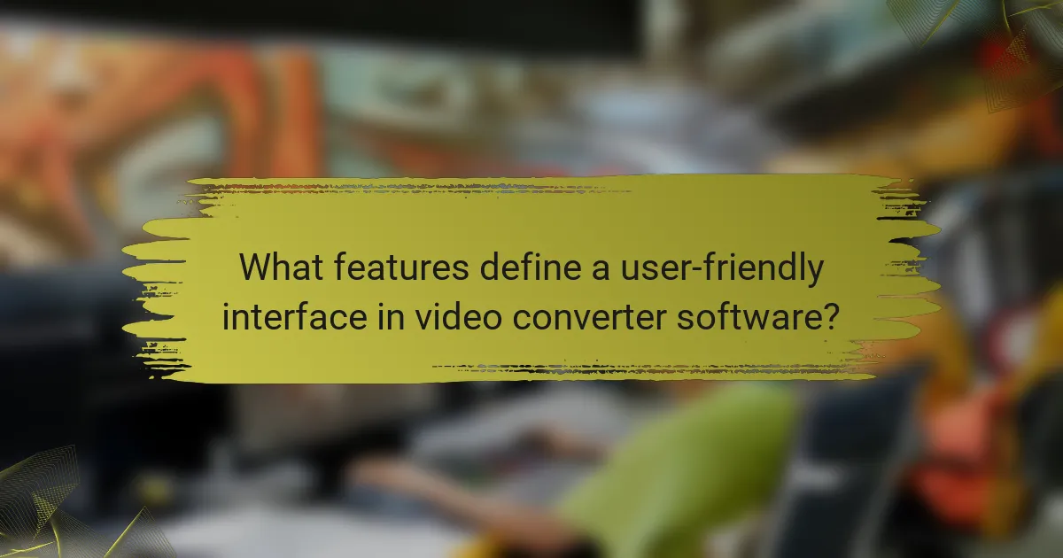 What features define a user-friendly interface in video converter software?