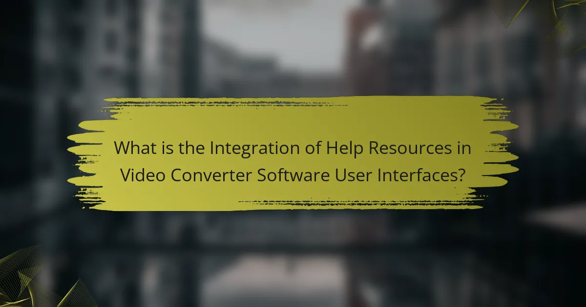 What is the Integration of Help Resources in Video Converter Software User Interfaces?
