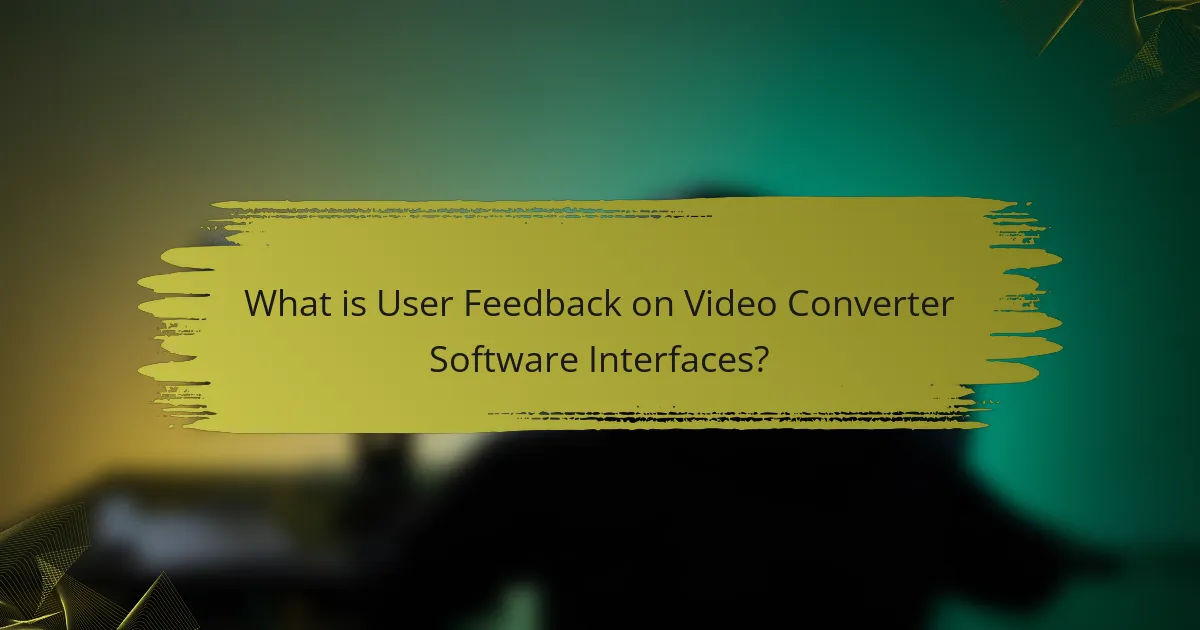 What is User Feedback on Video Converter Software Interfaces?