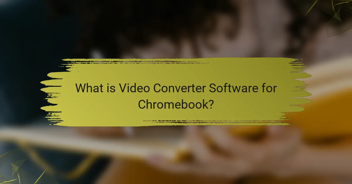 What is Video Converter Software for Chromebook?