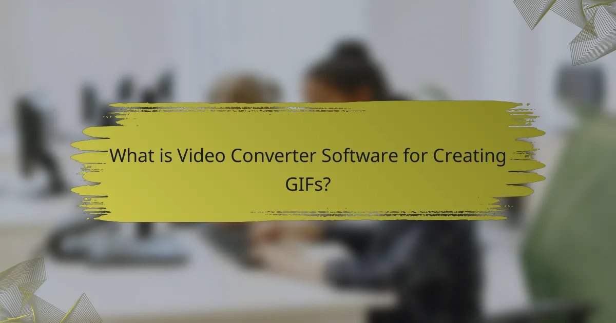 What is Video Converter Software for Creating GIFs?