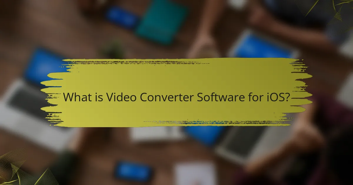What is Video Converter Software for iOS?