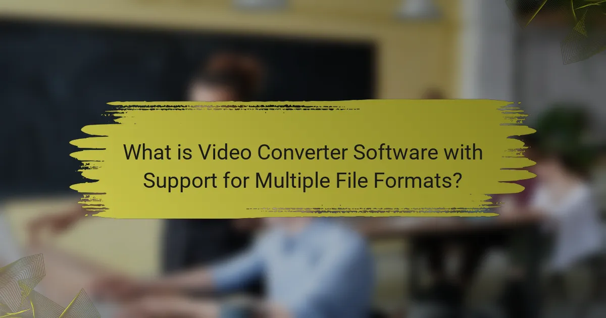 What is Video Converter Software with Support for Multiple File Formats?