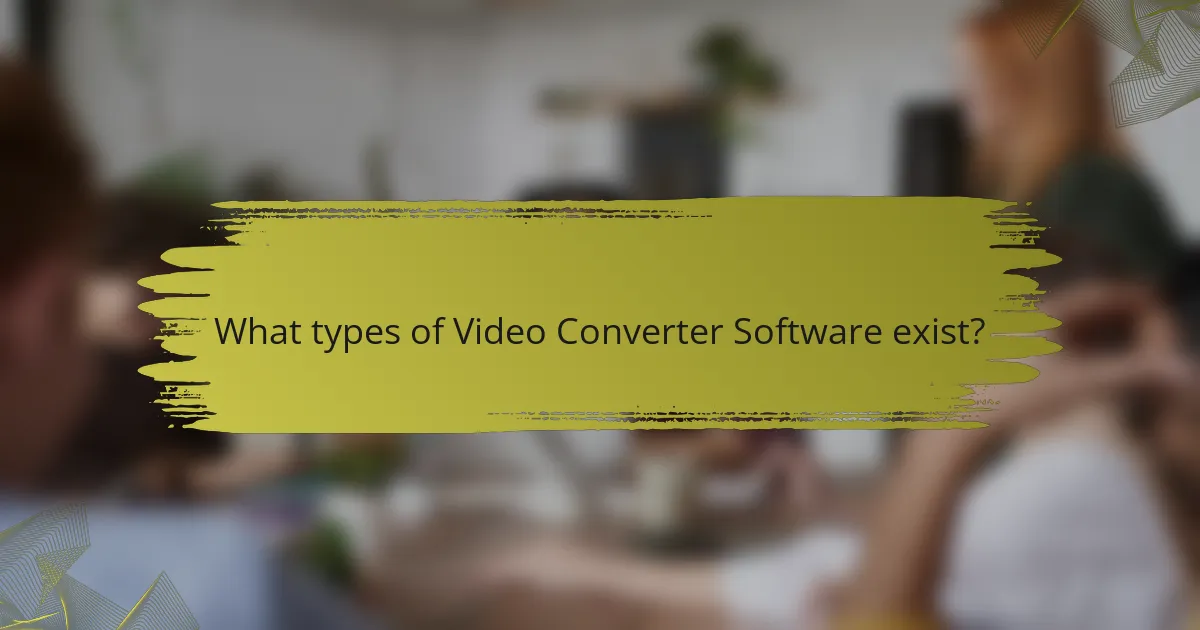 What types of Video Converter Software exist?